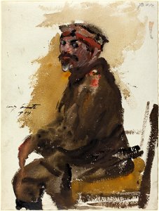 Lovis Corinth - Hermann Struck in Uniform (1914)
