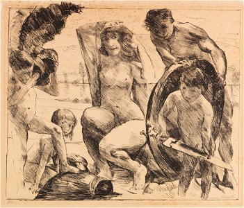 Lovis Corinth Die Waffen des Mars Lithographie 1914