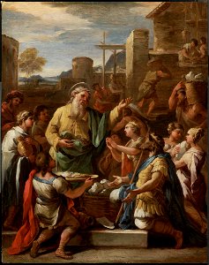 Luca Giordano - King Tiridates before Saint Gregory the Armenian - 2009.4323 - Museum of Fine Arts. Free illustration for personal and commercial use.