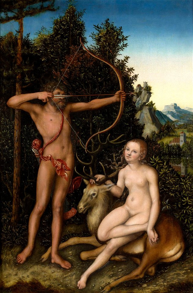 Lucas Cranach the Elder (1472-1553) - Apollo and Diana - RCIN 407294 - Royal Collection