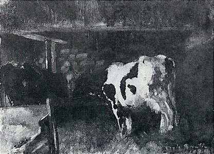 Lovis Corinth BC 2 Kuhstall 1879 sw