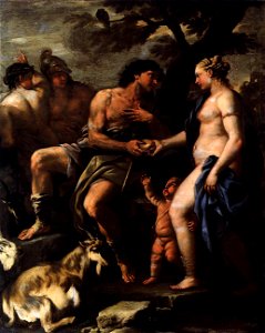 Luca Giordano - The Judgement of Paris, 1670. Free illustration for personal and commercial use.