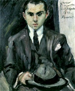 Lovis Corinth Thomas mit Hut in der Hand 1922