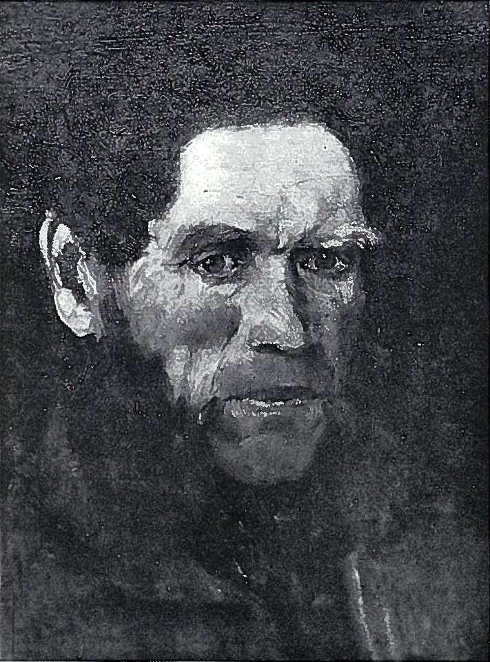 Lovis Corinth BC 5 Porträt des Ohm aus Moterau1880 sw