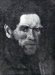 Lovis Corinth BC 5 Porträt des Ohm aus Moterau1880 sw