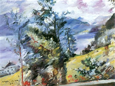 Lovis Corinth Walchensee, Blick auf den Wetterstein 1921. Free illustration for personal and commercial use.