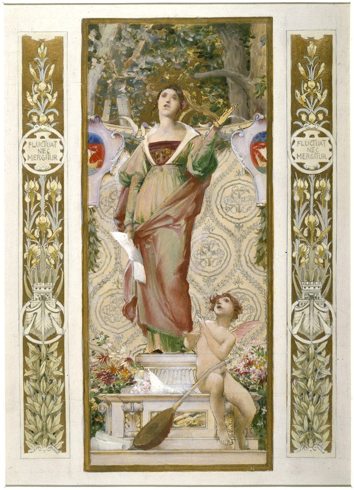 Luc-Olivier Merson - Esquisse pour l'escalier des Fêtes de l'Hôtel de Ville de Paris , Le Chant - PPP4134 - Musée des Beaux-Arts de la ville de Paris