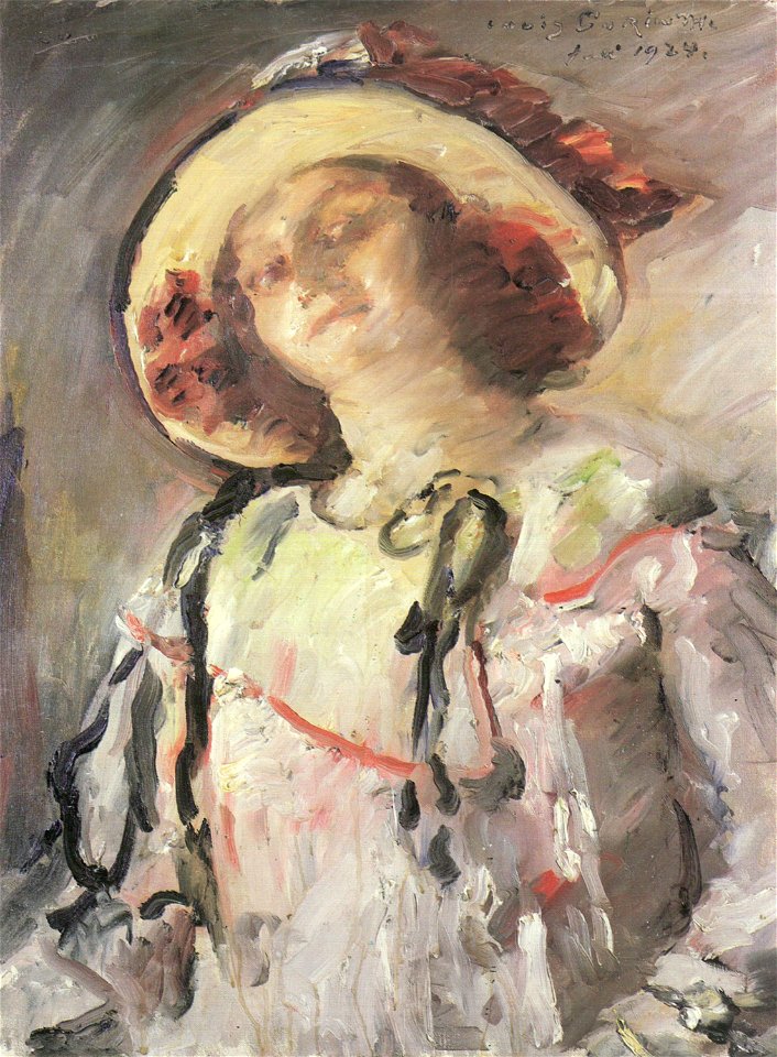 Lovis Corinth Wilhelmine mit gelbem Hut