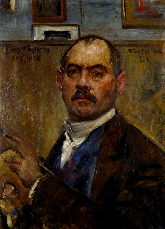 Lovis Corinth Selbstbildnis malend 1909