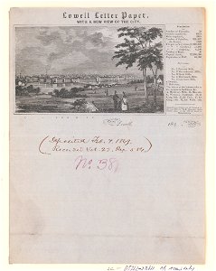 Lowell letter paper. With a new view of the city LCCN2004667285