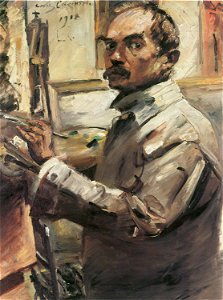 Lovis Corinth Selbstporträt im weißen Kittel 1918