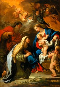 Luca Giordano - The Holy Family with Saints Anne and Joachim