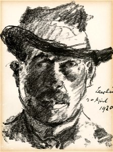 Lovis Corinth Selbstbildnis im Schlapphut 1920