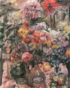 Lovis Corinth Stillleben mit Chrysanthemen und Amaryllis 1922