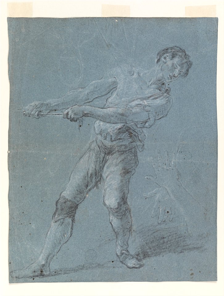 Luca Giordano - Young Man Pulling a Rope - Google Art Project