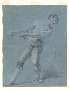 Luca Giordano - Young Man Pulling a Rope - Google Art Project