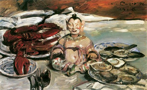 Lovis Corinth Stillleben mit Pagode 1916