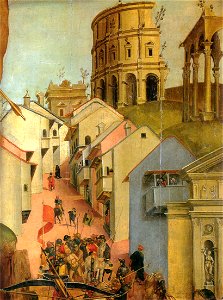 Luca signorelli, martirio di san sebastiano, dettaglio