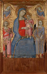 Luca di Tommè - Virgin and Child with Saint - 1943.245 - Yale University Art Gallery