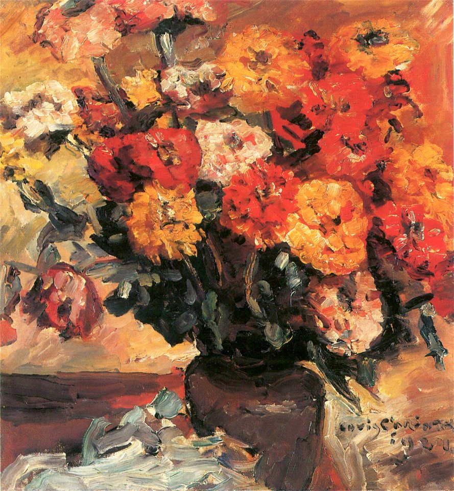 Lovis Corinth Zinnien 1924