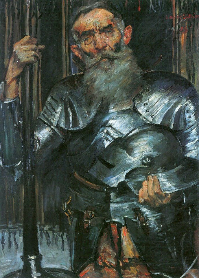 Lovis Corinth- Alter Mann in Ritterrüstung