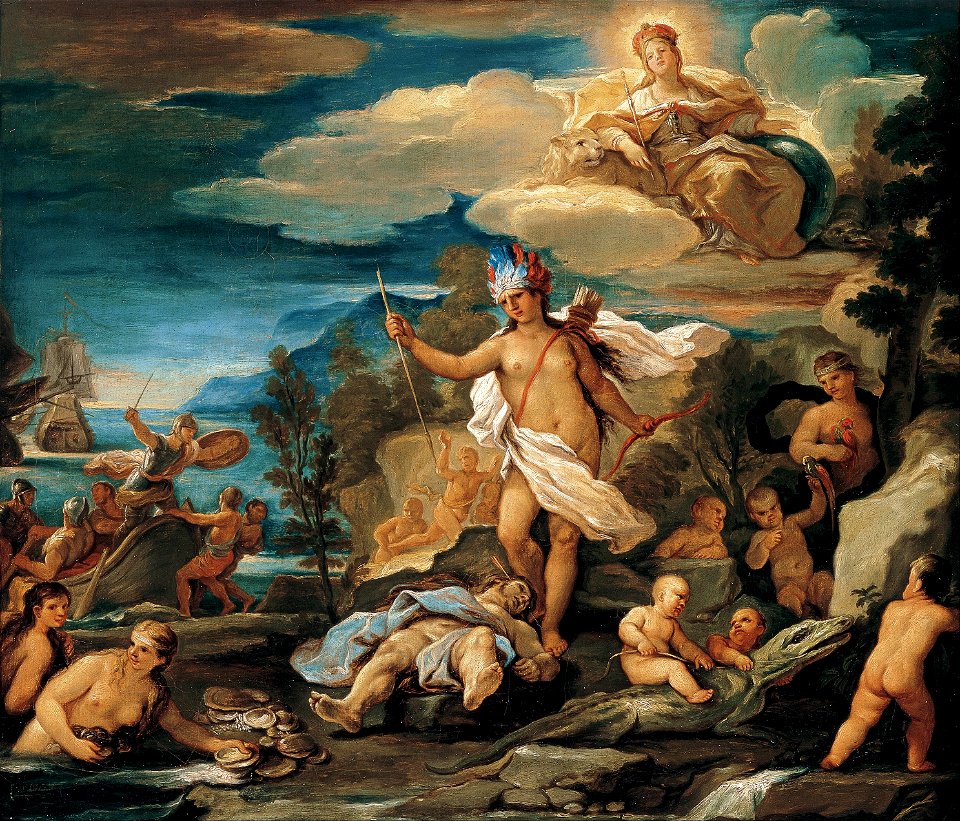 Luca Giordano, copies - Series of the Four Parts of the World. America - Google Art Project
