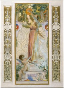 Luc-Olivier Merson - Esquisse pour l'escalier des Fêtes de l'Hôtel de Ville de Paris , L'éclairage des fêtes - PPP4139 - Musée des Beaux-Arts de la ville de Paris
