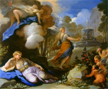 Luca Giordano (Naples 1634-Naples 1705) - Psyche Transported and Discovering Cupid's Palace - RCIN 406774 - Royal Collection