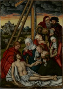 Lucas Cranach d. Ä. (Anonymer Meister seiner Werkstatt) - Peter-und-Paul-Altar, Beweinung Christi - 5362 - Bavarian State Painting Collections