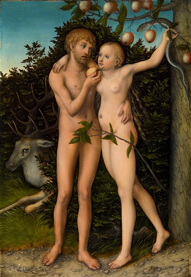 Lucas Cranach d. Ä., , Kunsthistorisches Museum Wien, Gemäldegalerie - Sündenfall - GG 3523 - Kunsthistorisches Museum