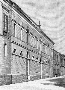 Lucera – Prospetto del R. Liceo e Convitto Nazionale (xilografia)