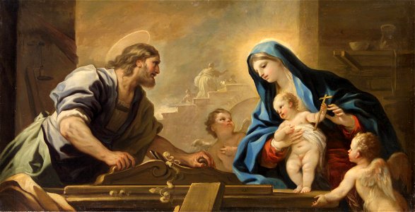 Luca Giordano - Heilige Familie mit Joseph an der Hobelbank - GG 6993 - Kunsthistorisches Museum