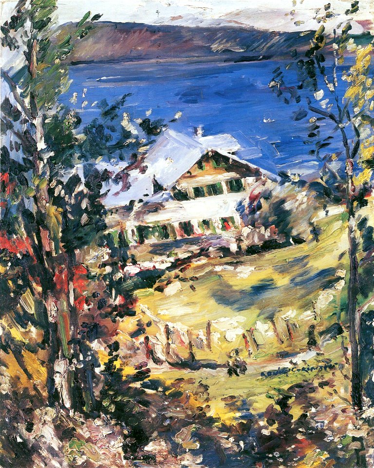 Lovis Corinth Walchensee Landhaus mit Wäscheplatz 1923