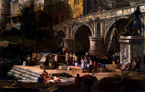 Luca Carlevarijs - View of a River Port - WGA04235