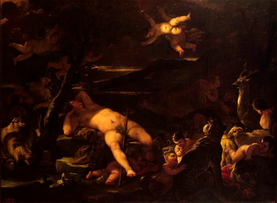 Luca Giordano - Young Bacchus Sleeping - WGA9012