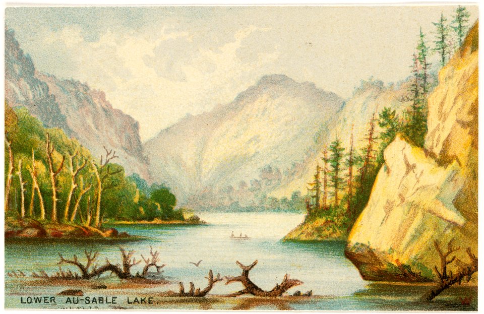 Lower Ausable Lake (Boston Public Library)