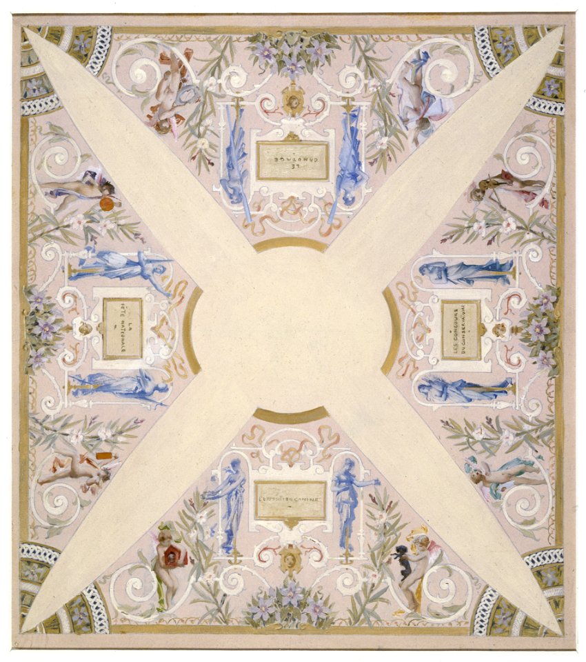 Luc-Olivier Merson - Esquisse pour l'escalier des Fêtes de l'Hôtel de Ville de Paris , Juillet - PPP4162 - Musée des Beaux-Arts de la ville de Paris