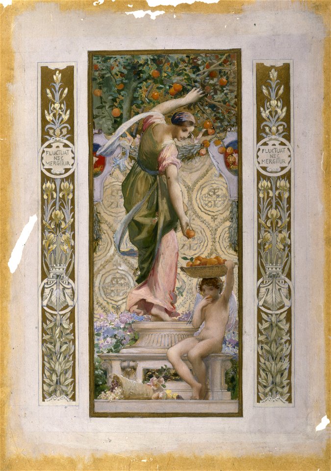 Luc-Olivier Merson - Esquisse pour l'escalier des fêtes de l'Hôtel de Ville de Paris , Les Fruits - PPP4132 - Musée des Beaux-Arts de la ville de Paris