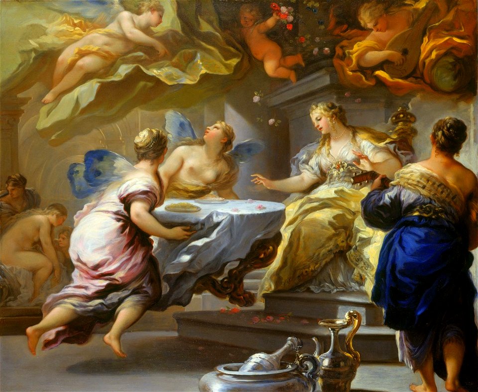 Luca Giordano (Naples 1634-Naples 1705) - Psyche Served by Invisible Spirits - RCIN 402962 - Royal Collection