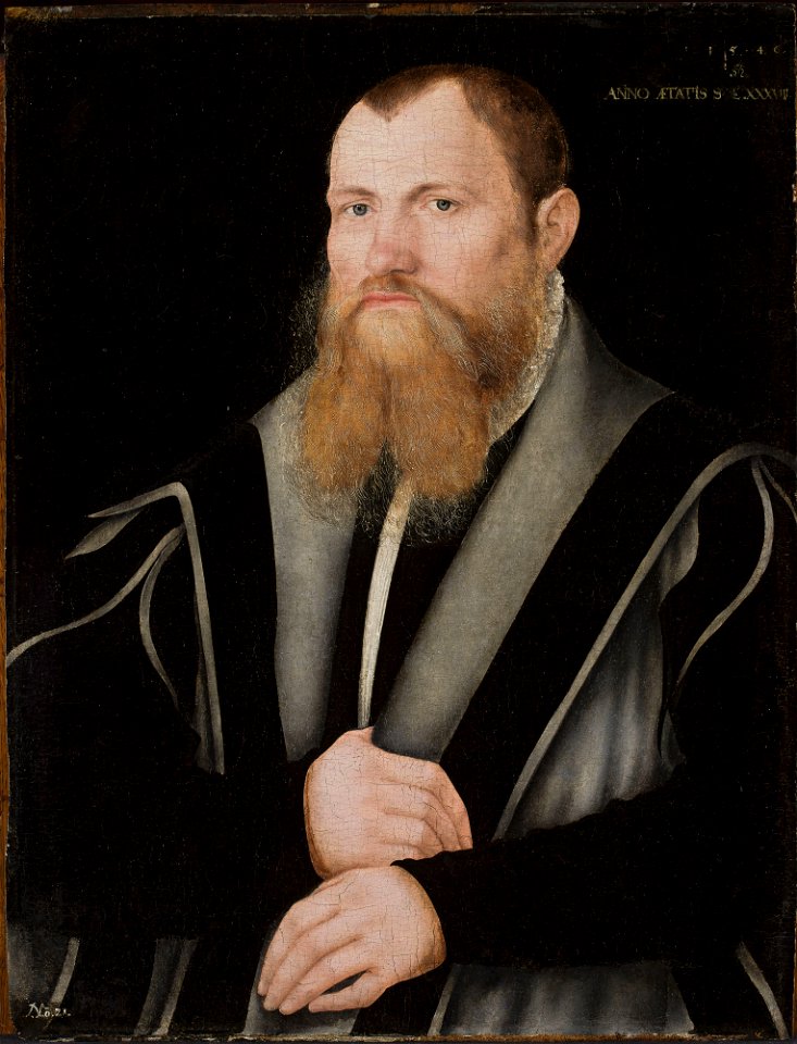 Lucas Cranach - Portrait of red-bearded man - M.Ob.836 - National Museum in Warsaw