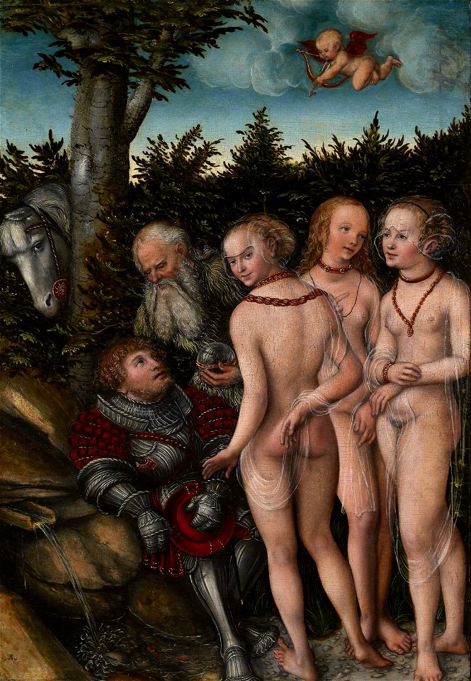 Lucas Cranach the Elder (1472-1553) and workshop - The Judgement of Paris - RCIN 405757 - Royal Collection