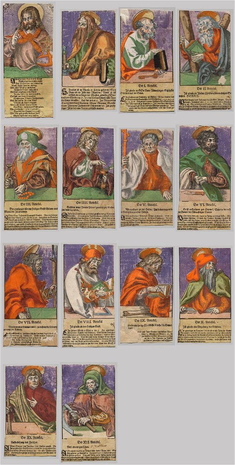 Lucas Cranach the Elder, After (German, 1472-1553) - Christ, the Twelve Apostles, and Saint Paul - 2017.277 - Cleveland Museum of Art