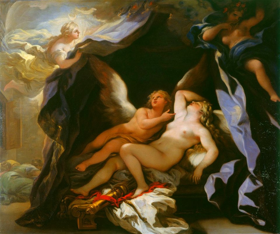 Luca Giordano (Naples 1634-Naples 1705) - Cupid Visiting the Sleeping Psyche - RCIN 406770 - Royal Collection
