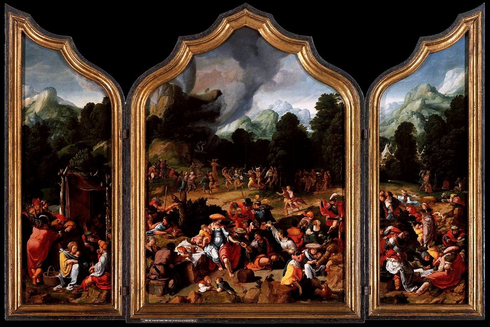 Lucas van Leyden - Worshipping of the Golden Calf - WGA12924