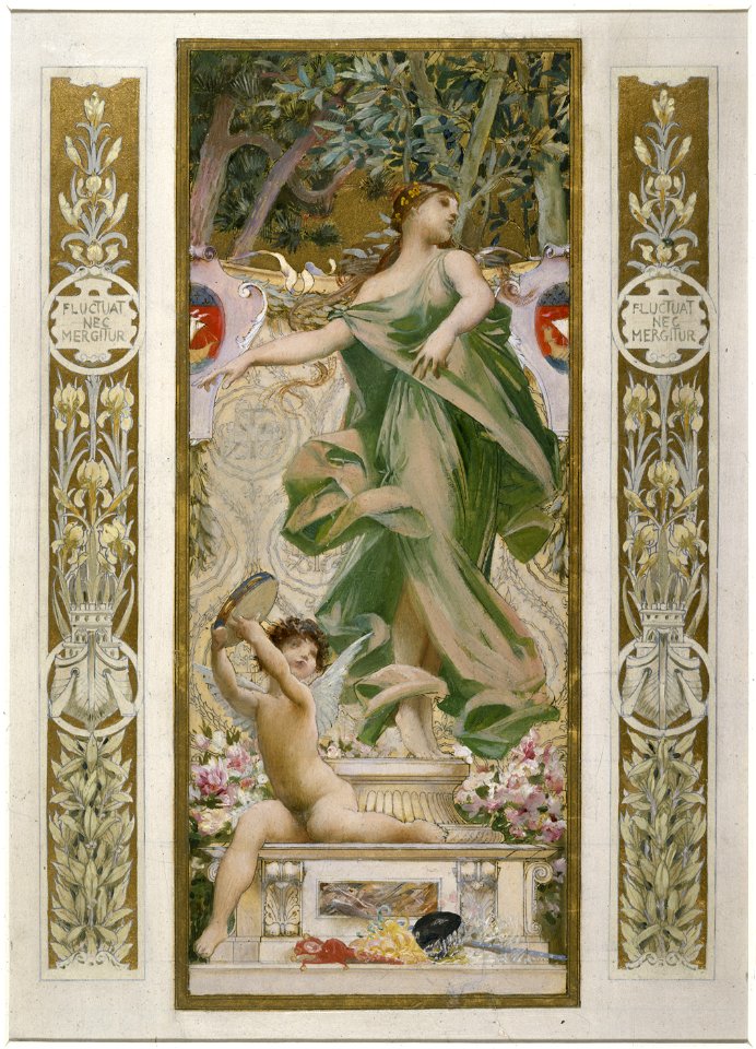 Luc-Olivier Merson - Esquisse pour l'escalier des Fêtes de l'Hôtel de Ville de Paris , La Danse - PPP4137 - Musée des Beaux-Arts de la ville de Paris