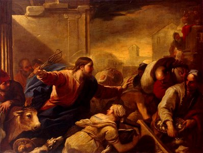 Luca Giordano - Expulsion of the Moneychangers from the Temple - WGA9007