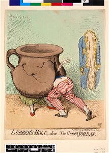 Lubber's-hole, -alias- the crack'd Jordan (BM 1851,0901.552 1)