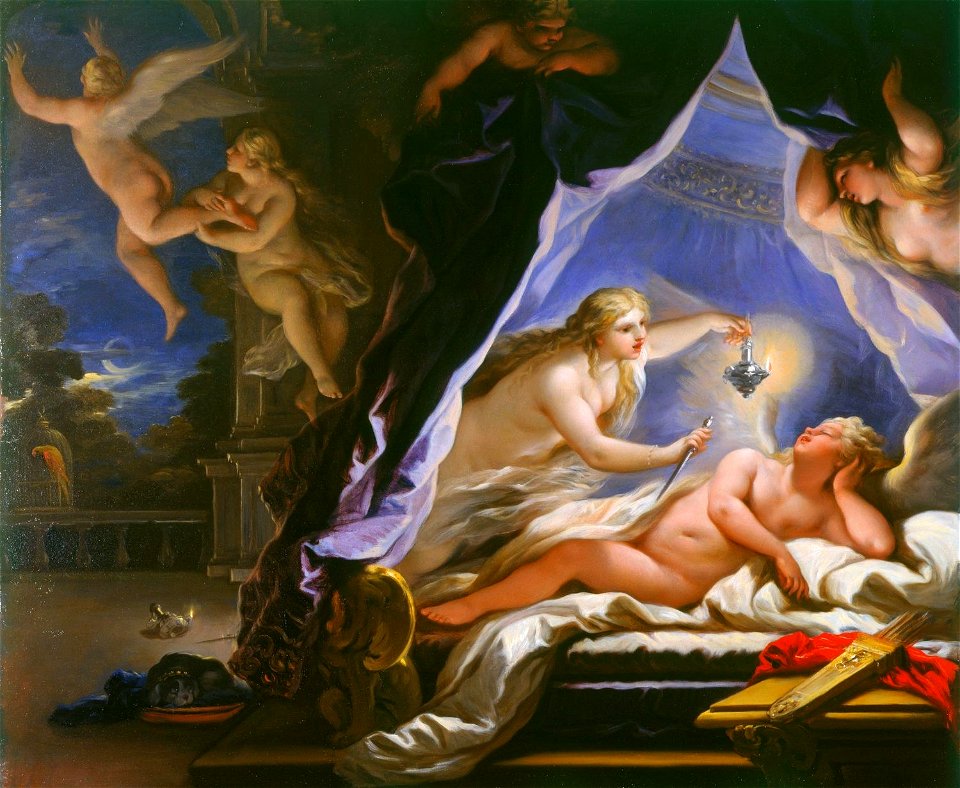 Luca Giordano (Naples 1634-Naples 1705) - Psyche Discovering the Sleeping Cupid - RCIN 406771 - Royal Collection