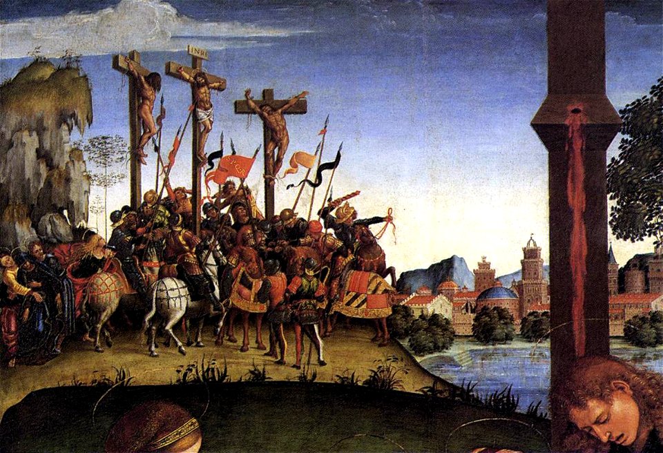 Luca signorelli, compianto, cortona, dettaglio 02