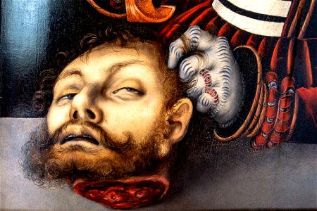 Lucas Cranach der Ältere-Judith und Holofernes-Detail-4807. Free illustration for personal and commercial use.